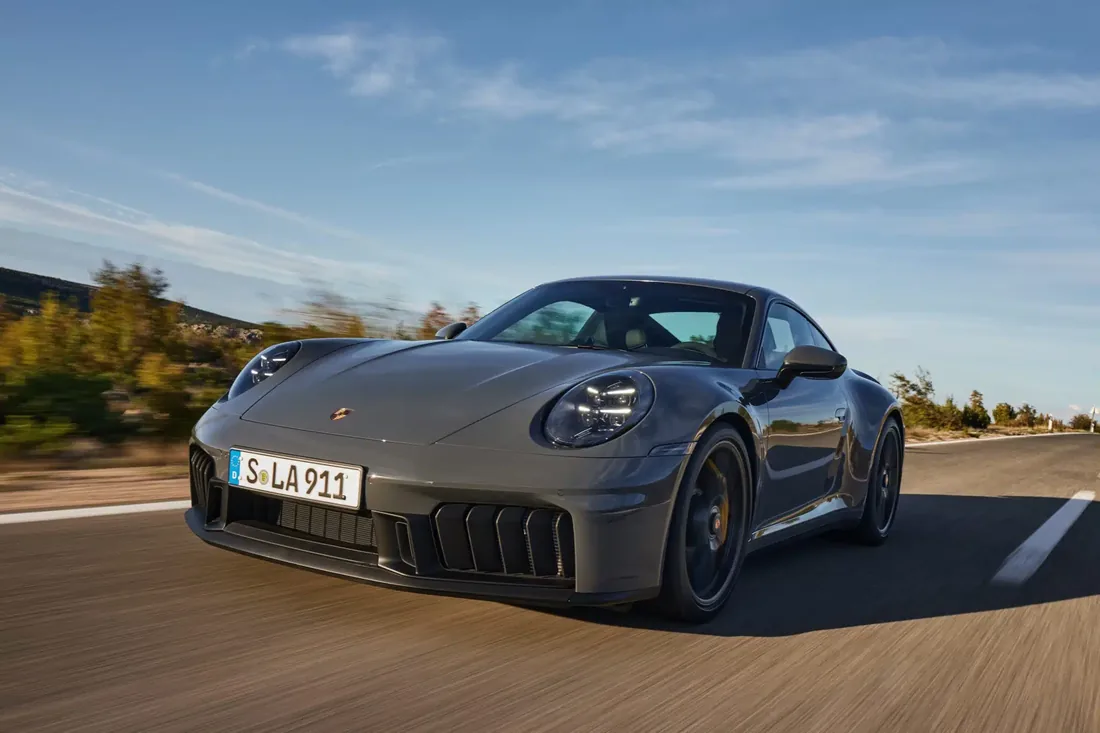 Porsche 911 GTS on the road